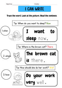 Adverbs Worksheet for Kindergarten