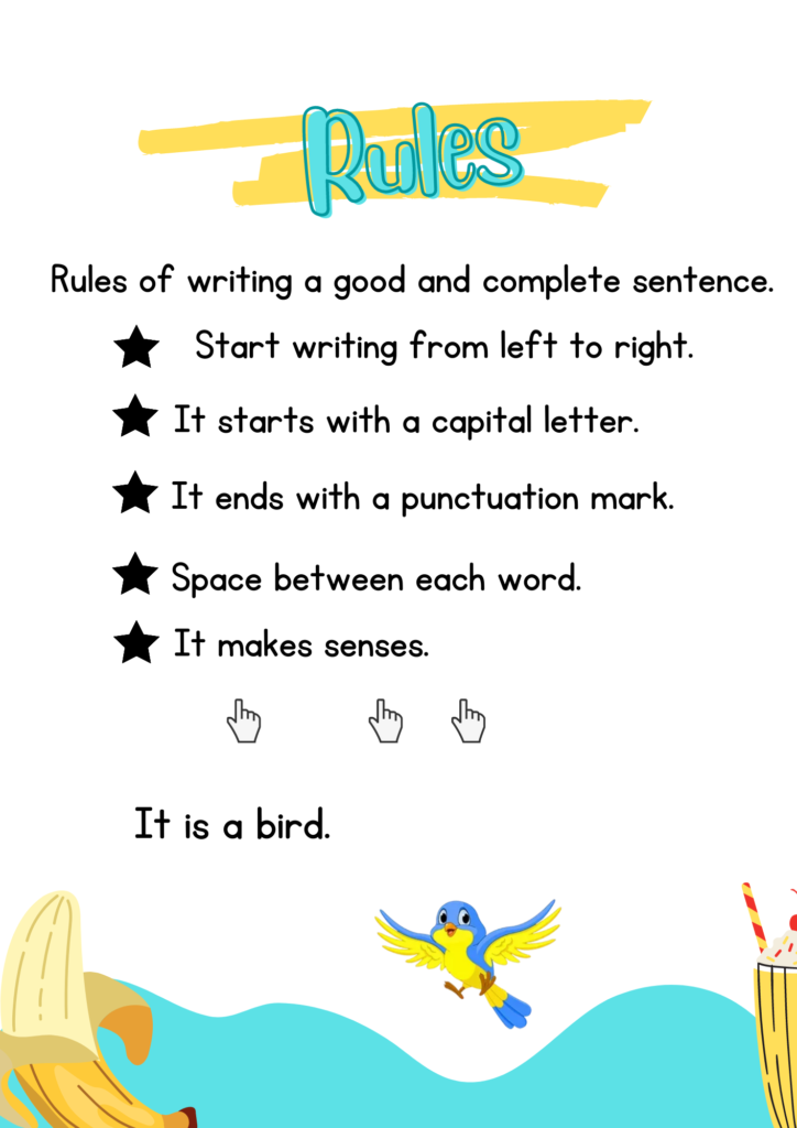 Rules of writing a good sentence