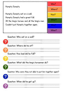 Asking Sentences Worksheet for Kindergarten 