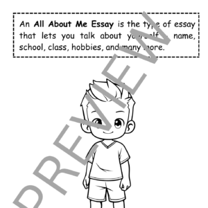 All About Me Essay Worksheet Grade 3