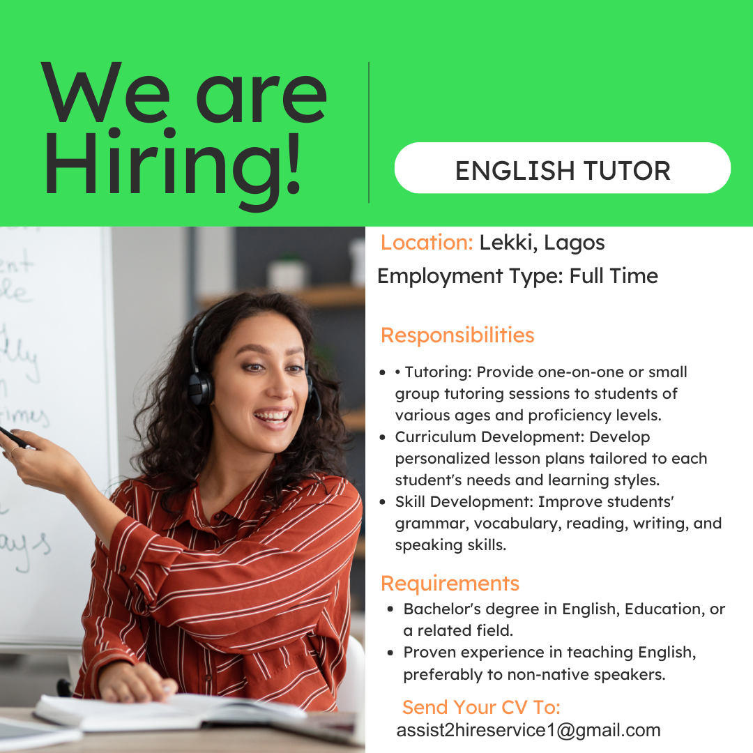 English Tutor in Lekki