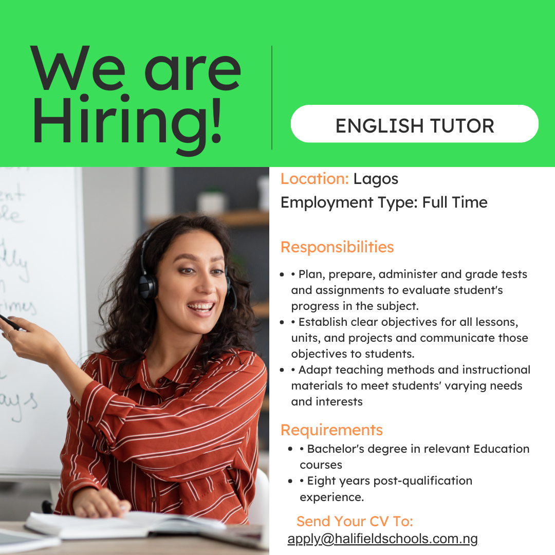 English Tutor in Halifield Schools