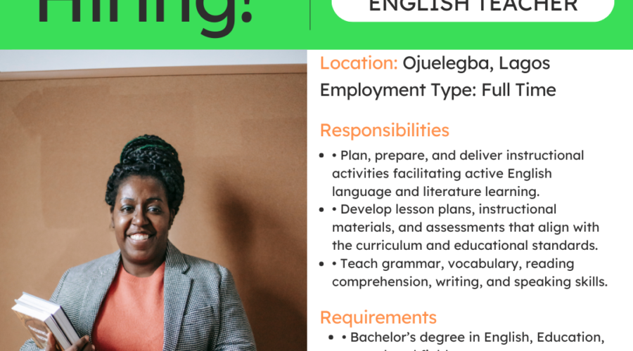 English Tutor in Ojuelegba