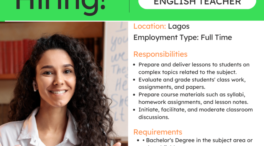 English Tutor at Homeworks.ng