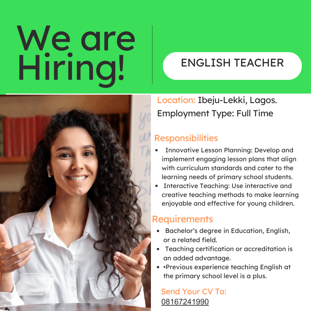 English Teacher in Ibeju-Lekki