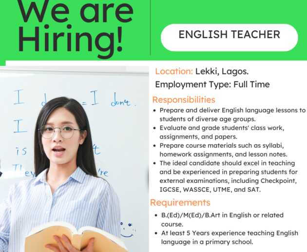 English Teacher in Lekki