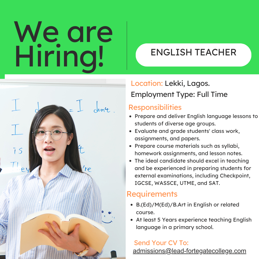 English Teacher in Lekki