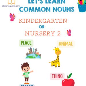 Kindergarten Noun Worksheet