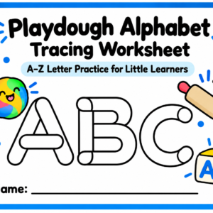 Playdough Alphabet Tracing Worksheet