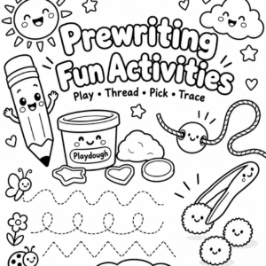 Pre-Writing Fun Activities Printable Worksheet